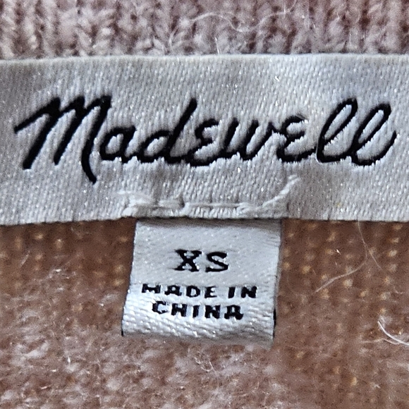Madewell Women's Walker Cardigan Style J4814 Wool Blend In Pale Pink Size XS - Picture 5 of 7